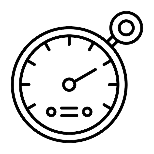 Estilo de ilustración vectorial del tacómetro