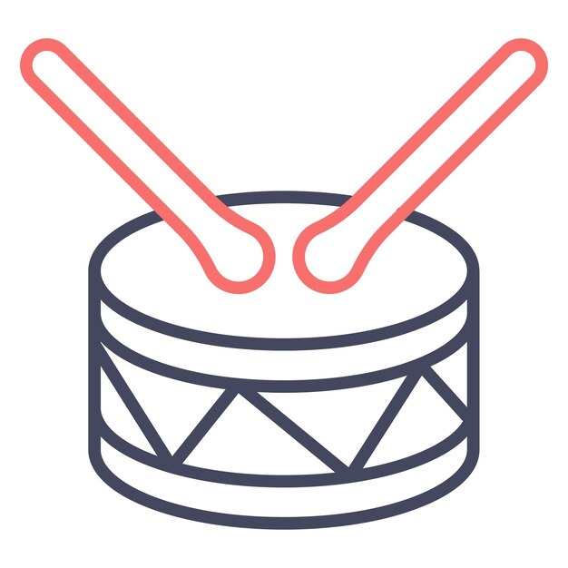 Estilo de ilustración vectorial del tambor