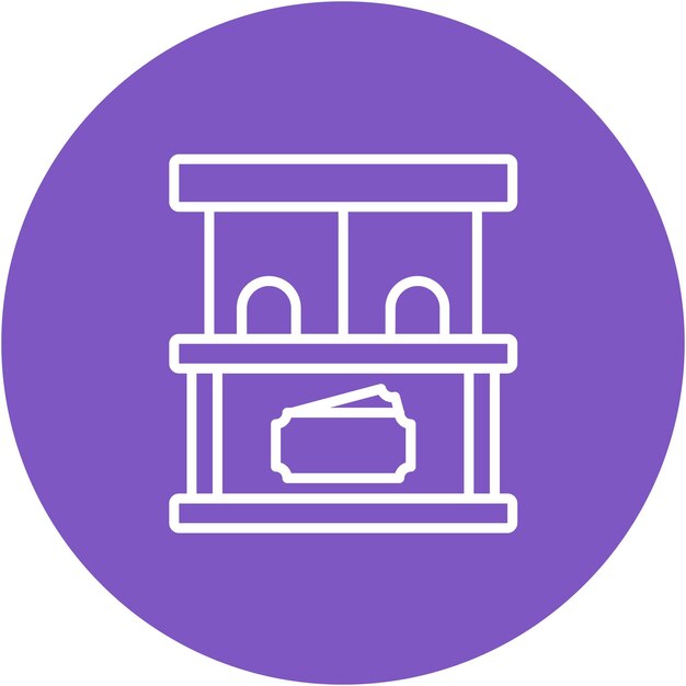 Estilo de ilustración vectorial de la taquilla