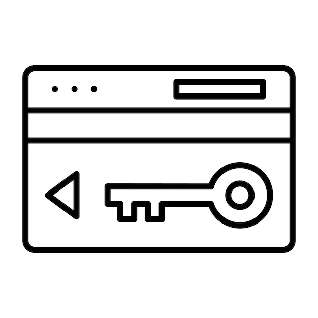 Estilo de ilustración vectorial de la tarjeta clave