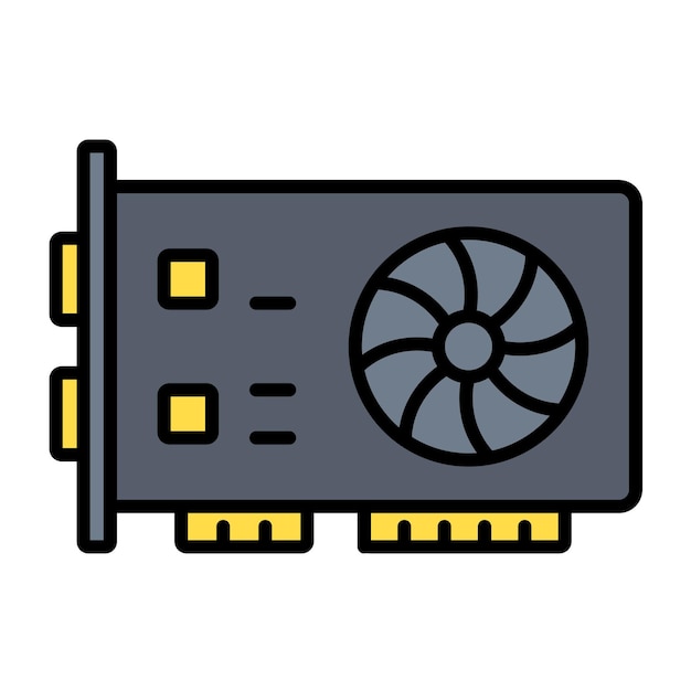 Estilo de ilustración vectorial de la tarjeta gráfica