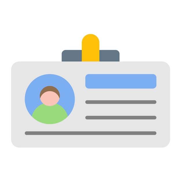 Estilo de ilustración vectorial de la tarjeta de identificación