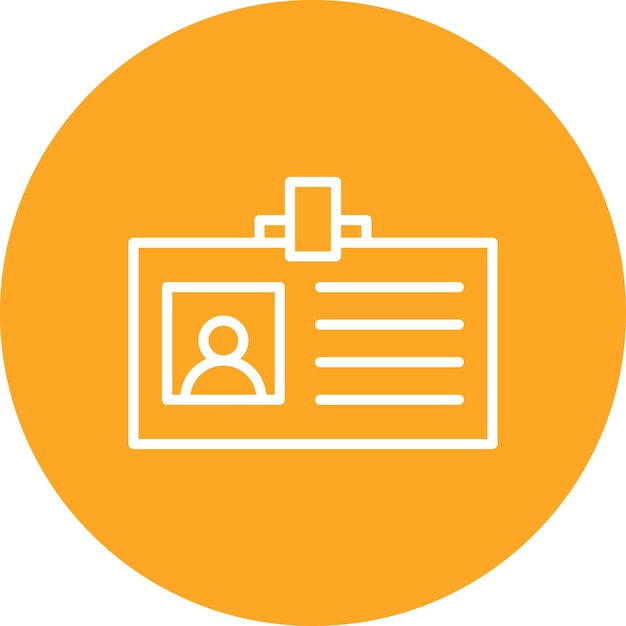 Estilo de ilustración vectorial de la tarjeta de identificación