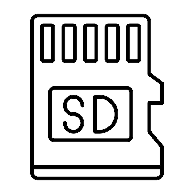 Estilo de ilustración vectorial de la tarjeta Sd