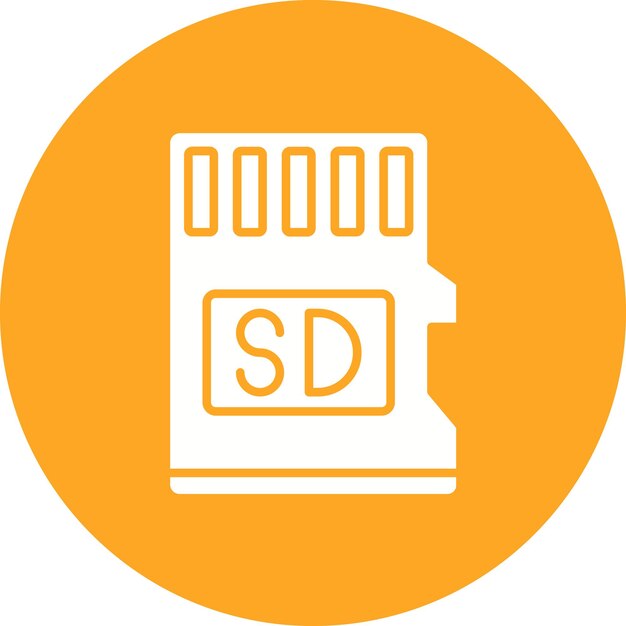 Estilo de ilustración vectorial de la tarjeta Sd