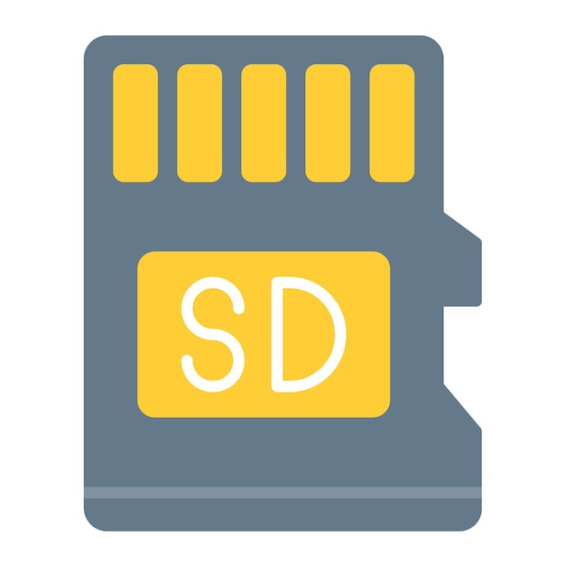 Estilo de ilustración vectorial de la tarjeta Sd