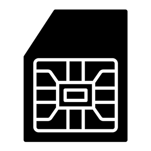 Estilo de ilustración vectorial de la tarjeta SIM