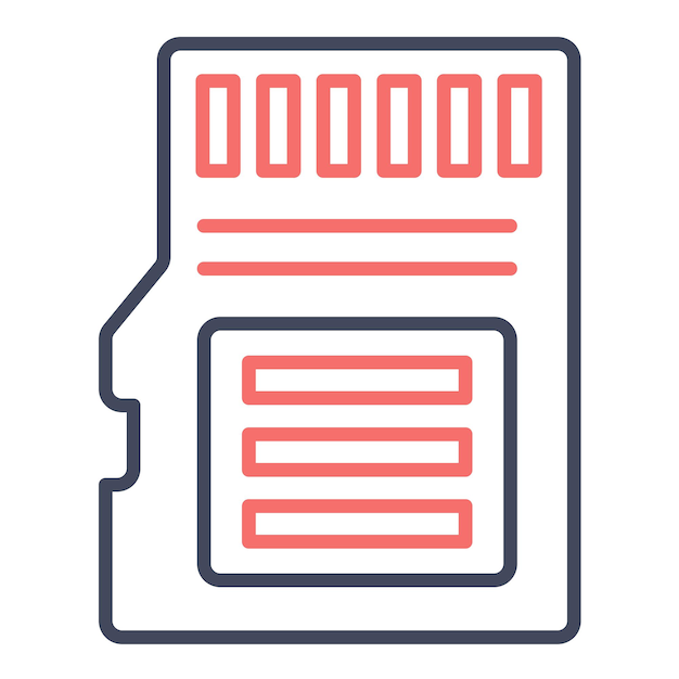 Estilo de ilustración vectorial de la tarjeta SSD