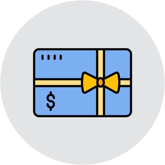 Estilo de ilustración vectorial de tarjetas de regalo