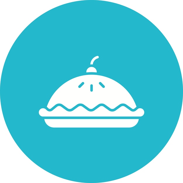 Estilo de ilustración vectorial de la tarta de cereza