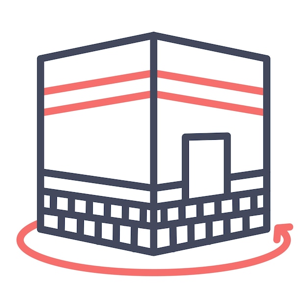 Estilo de ilustración vectorial de Tawaf
