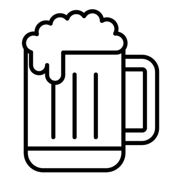 Estilo de ilustración vectorial de la taza de cerveza