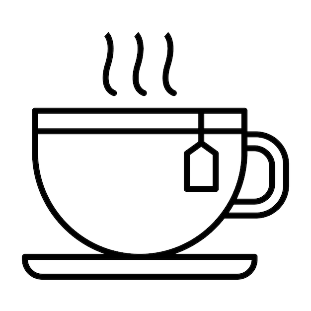 Estilo de ilustración vectorial de la taza de té