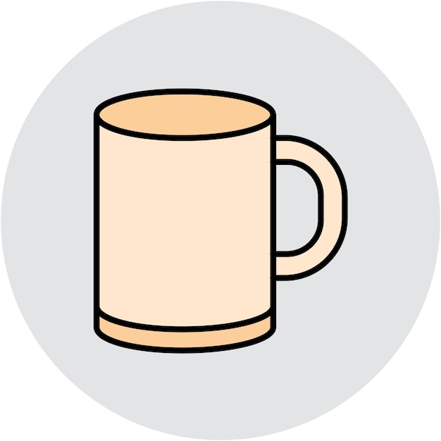 Estilo de ilustración vectorial de la taza