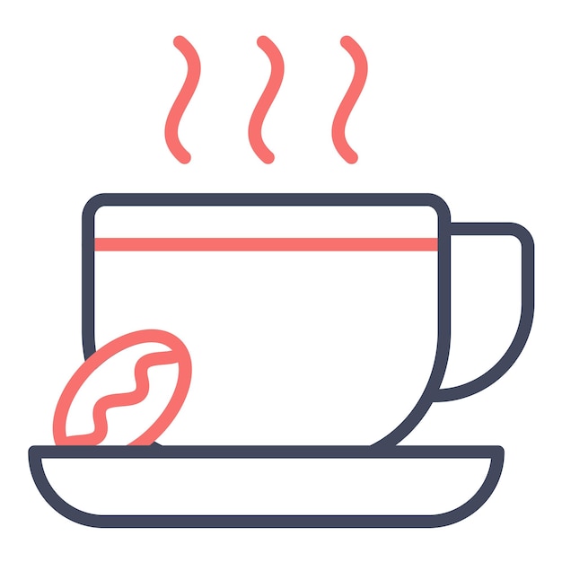 Estilo de ilustración vectorial de las tazas de café