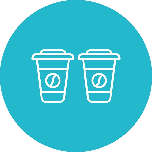 Estilo de ilustración vectorial de las tazas de café