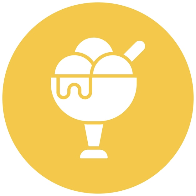 Estilo de ilustración vectorial del tazón de helado