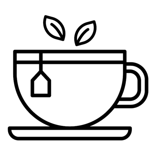 Estilo de ilustración vectorial del té