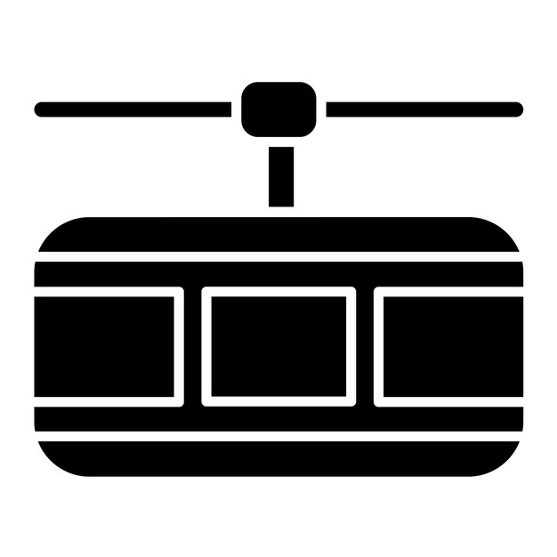 Estilo de ilustración vectorial del teleférico