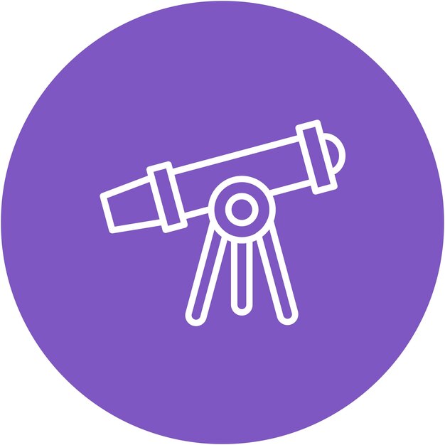 Estilo de ilustración vectorial del telescopio