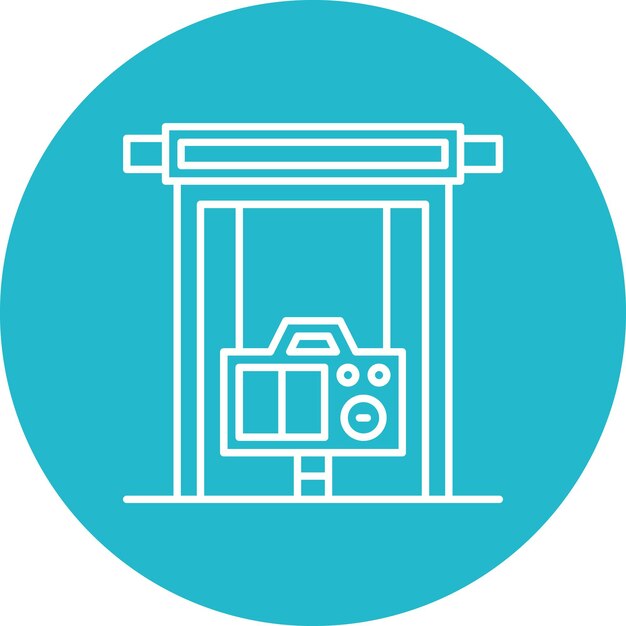 Estilo de ilustración vectorial del telón de fondo de la cámara