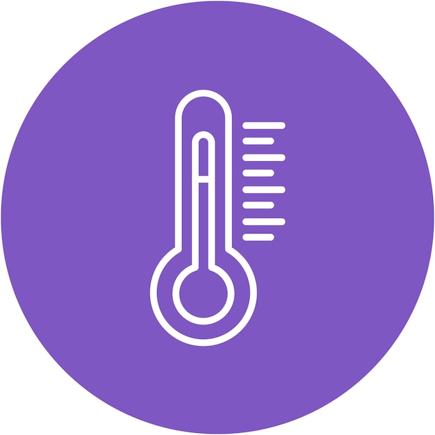Estilo de la ilustración vectorial del termómetro