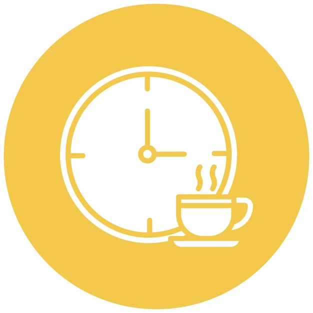 Estilo de ilustración vectorial del tiempo del café