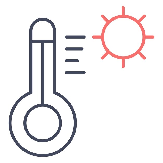 Estilo de ilustración vectorial de tiempo caluroso en el desierto