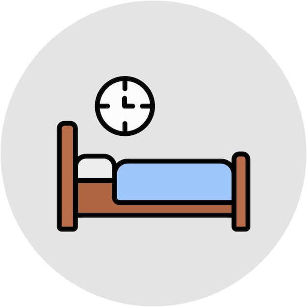 Estilo de ilustración vectorial del tiempo de cama