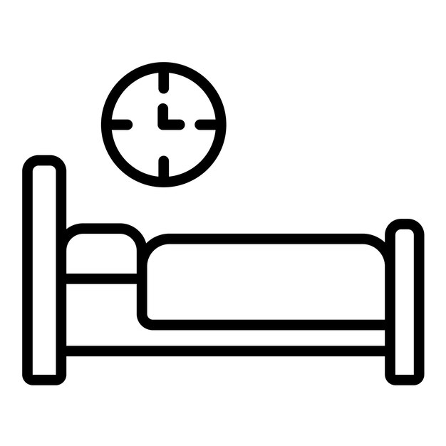 Estilo de ilustración vectorial del tiempo de cama