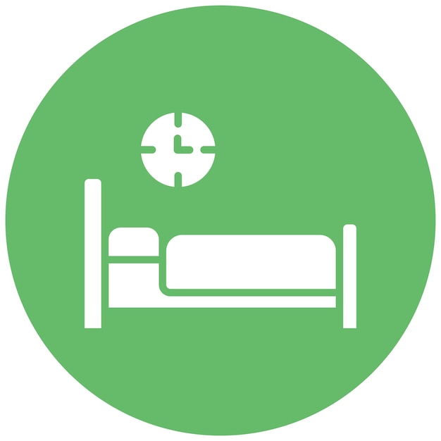 Estilo de ilustración vectorial del tiempo de cama