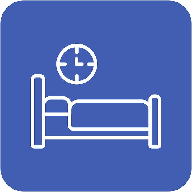 Estilo de ilustración vectorial del tiempo de cama