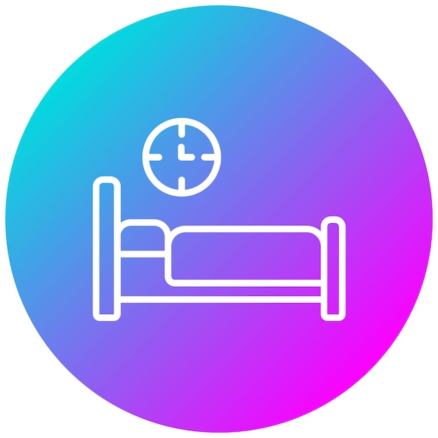 Estilo de ilustración vectorial del tiempo de cama