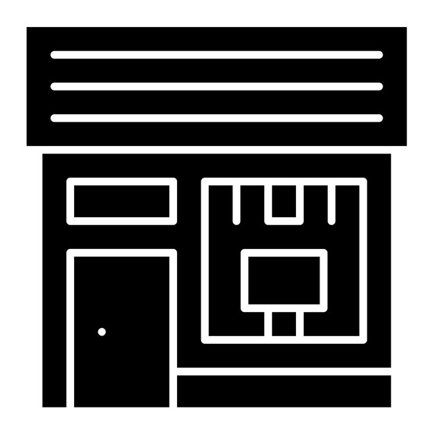 Estilo de ilustración vectorial de la tienda de electrónica