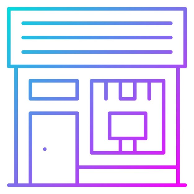 Estilo de ilustración vectorial de la tienda de electrónica