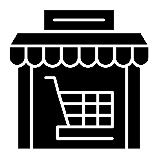 Estilo de ilustración vectorial de la tienda de entregas