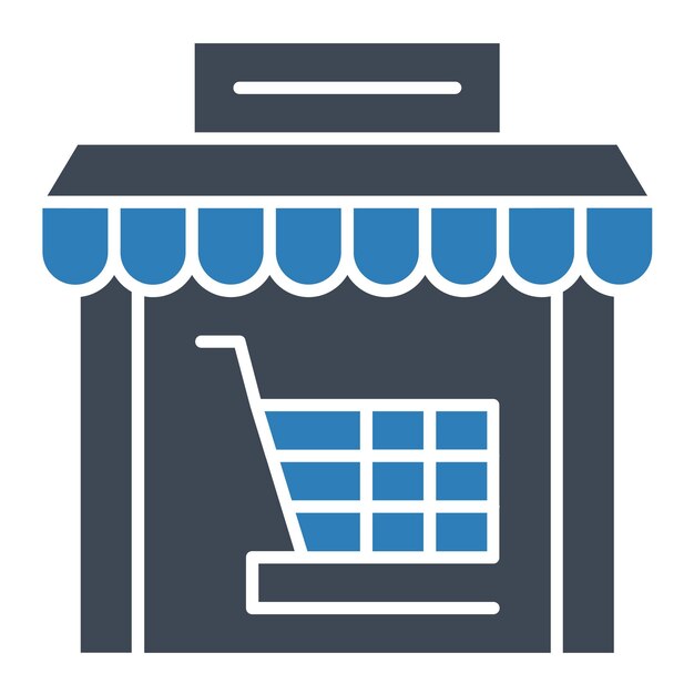 Estilo de ilustración vectorial de la tienda de entregas