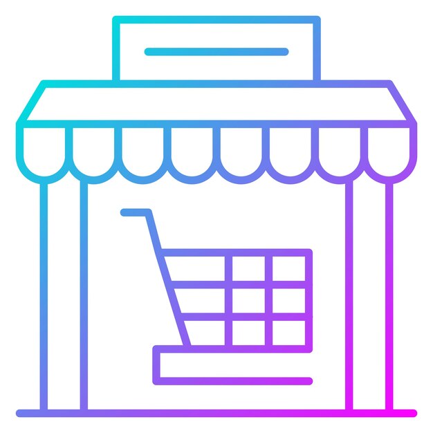 Estilo de ilustración vectorial de la tienda de entregas