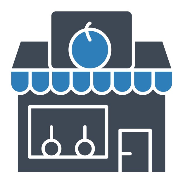 Estilo de ilustración vectorial de la tienda de frutas