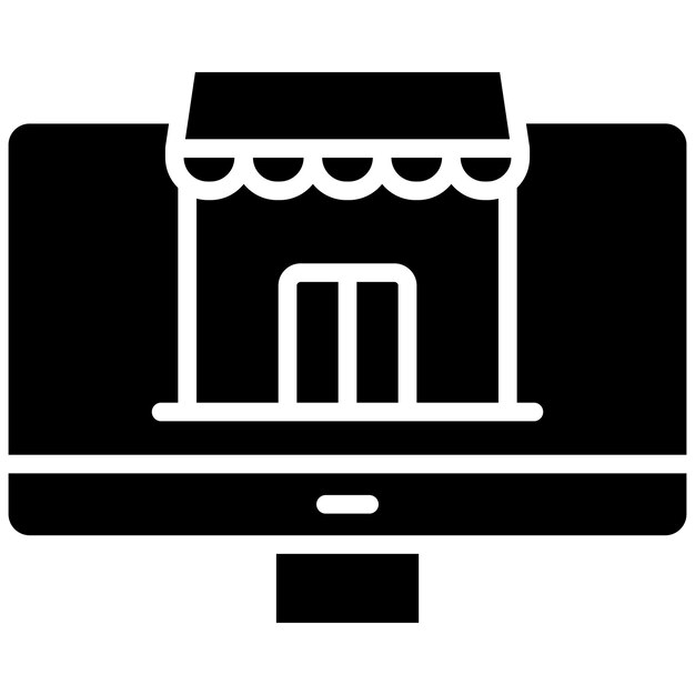 Estilo de ilustración vectorial de la tienda en línea
