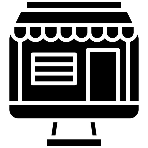 Estilo de ilustración vectorial de la tienda en línea