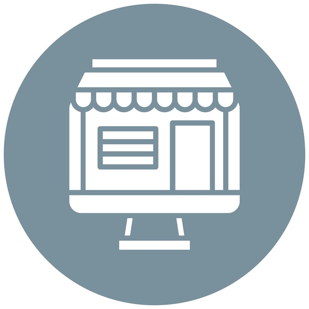 Estilo de ilustración vectorial de la tienda en línea
