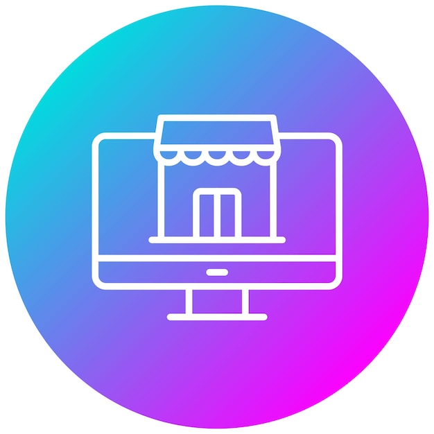 Estilo de ilustración vectorial de la tienda en línea