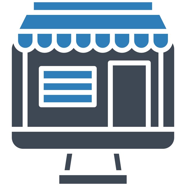 Estilo de ilustración vectorial de la tienda en línea
