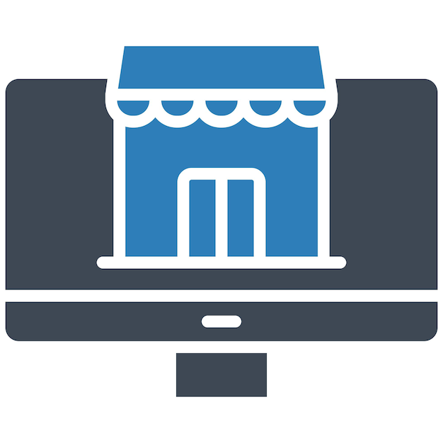 Estilo de ilustración vectorial de la tienda en línea