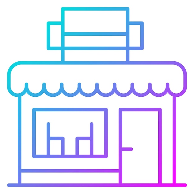 Estilo de ilustración vectorial de la tienda de muebles