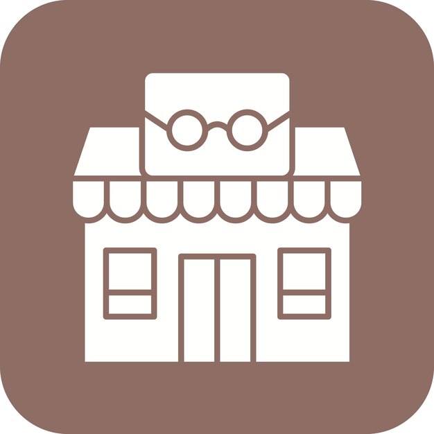 Estilo de ilustración vectorial de la tienda óptica