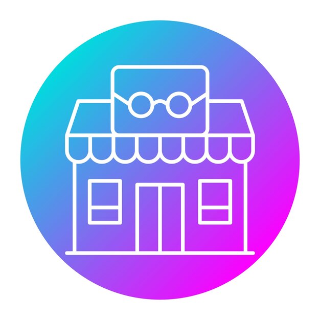 Estilo de ilustración vectorial de la tienda óptica