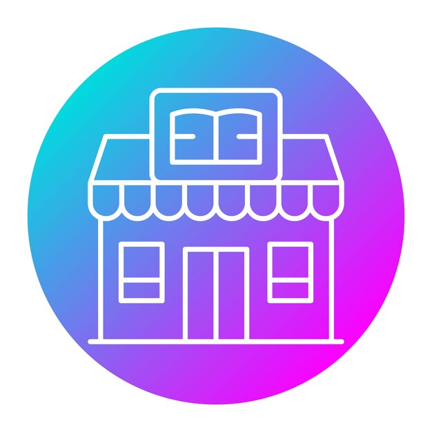 Estilo de ilustración vectorial de la tienda de papelería