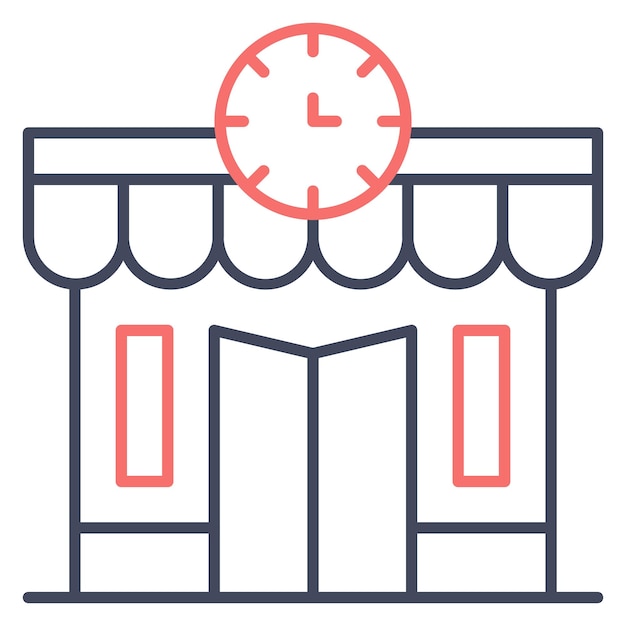 Estilo de ilustración vectorial de la tienda de relojes